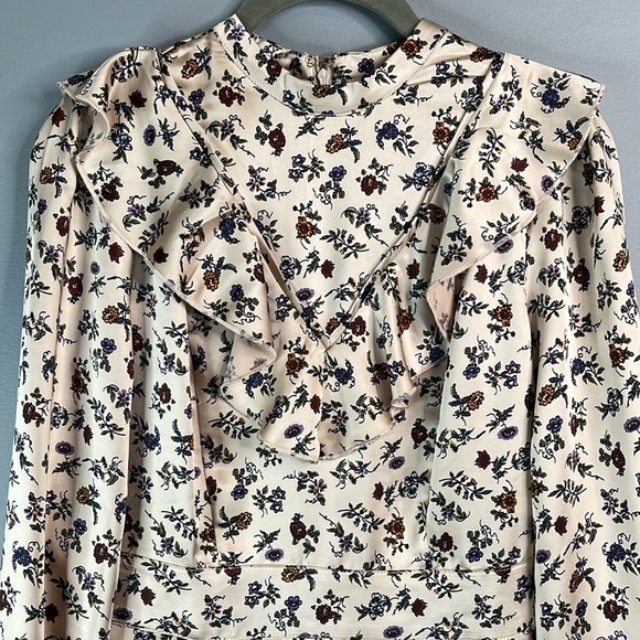 LAURA ASHLEY + UO Exclusive NWT Candy Long Sleeve Mini Dress Ruffle Bib Size XS - Picture 4 of 14